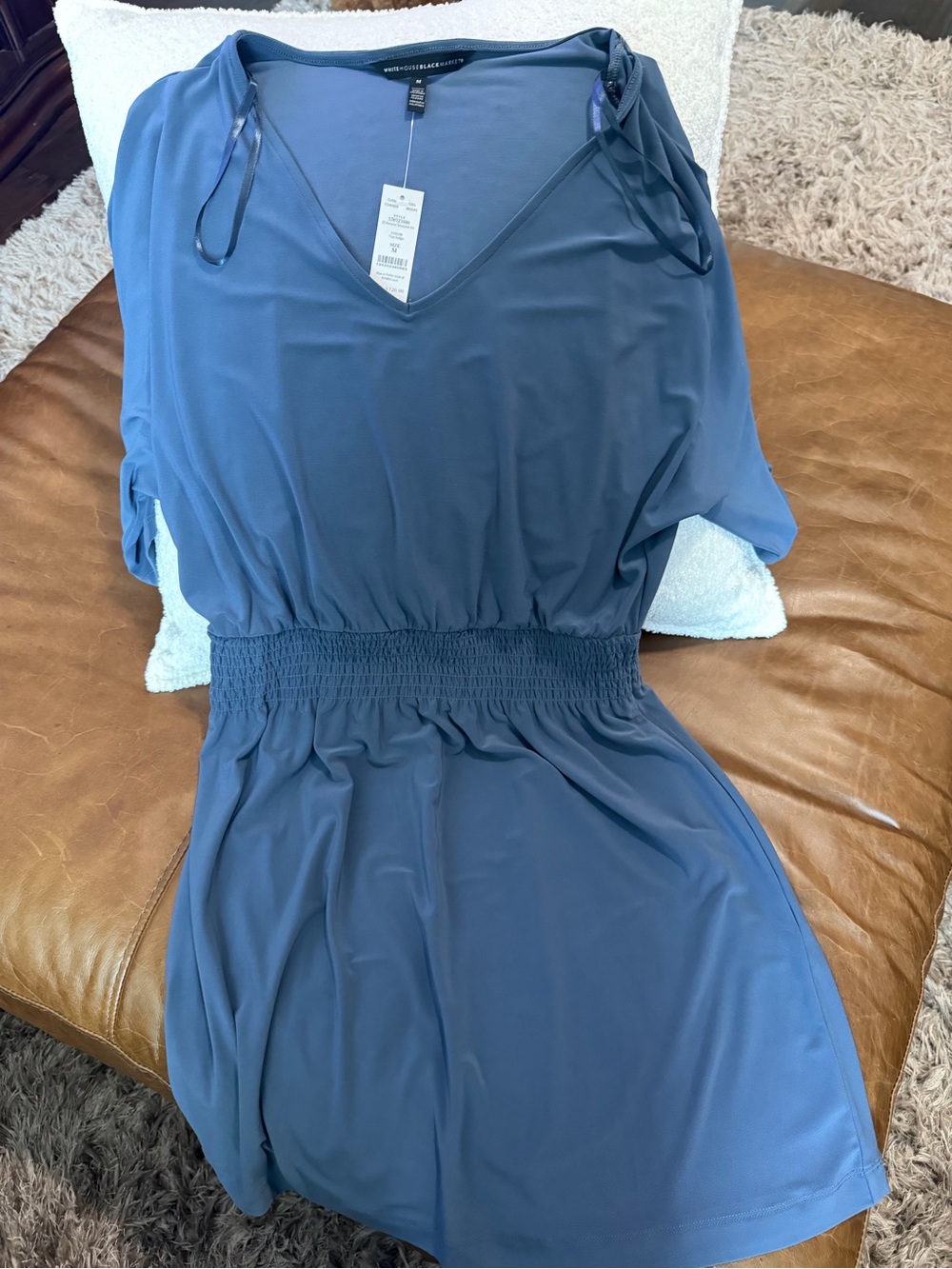 White House Black Market Slate Blue Midi Dress